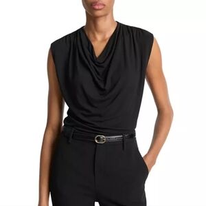 Gallery Black Draped Top